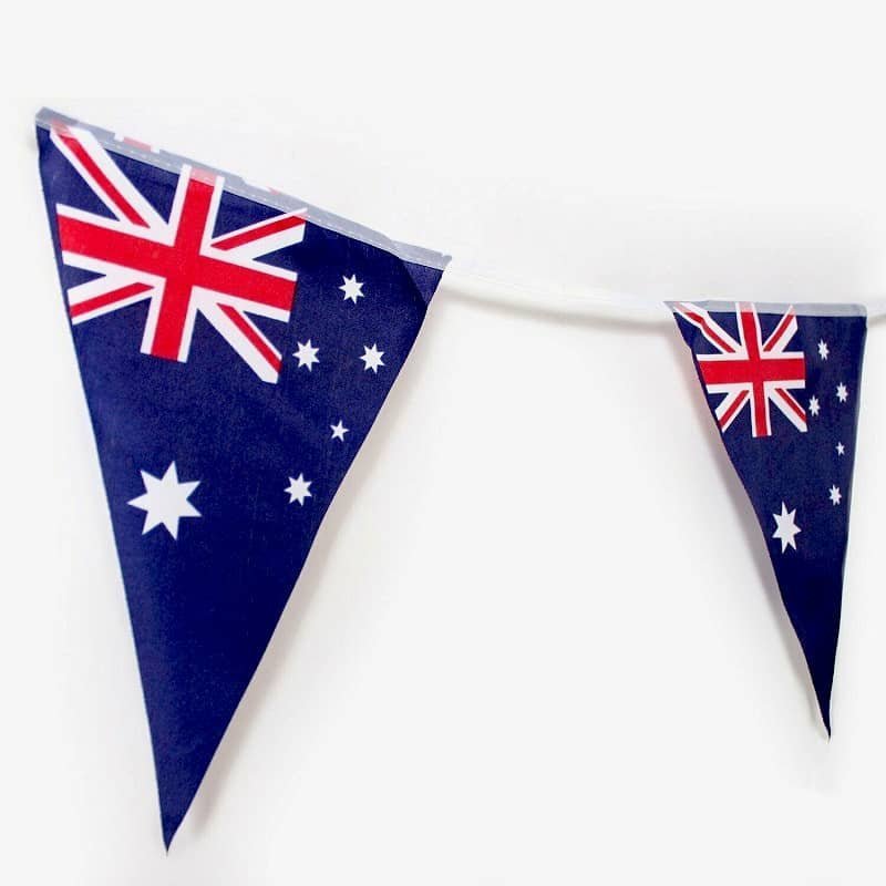 10 Australian Triangle Bunting Flags 3.6M Australia Day - NextParty