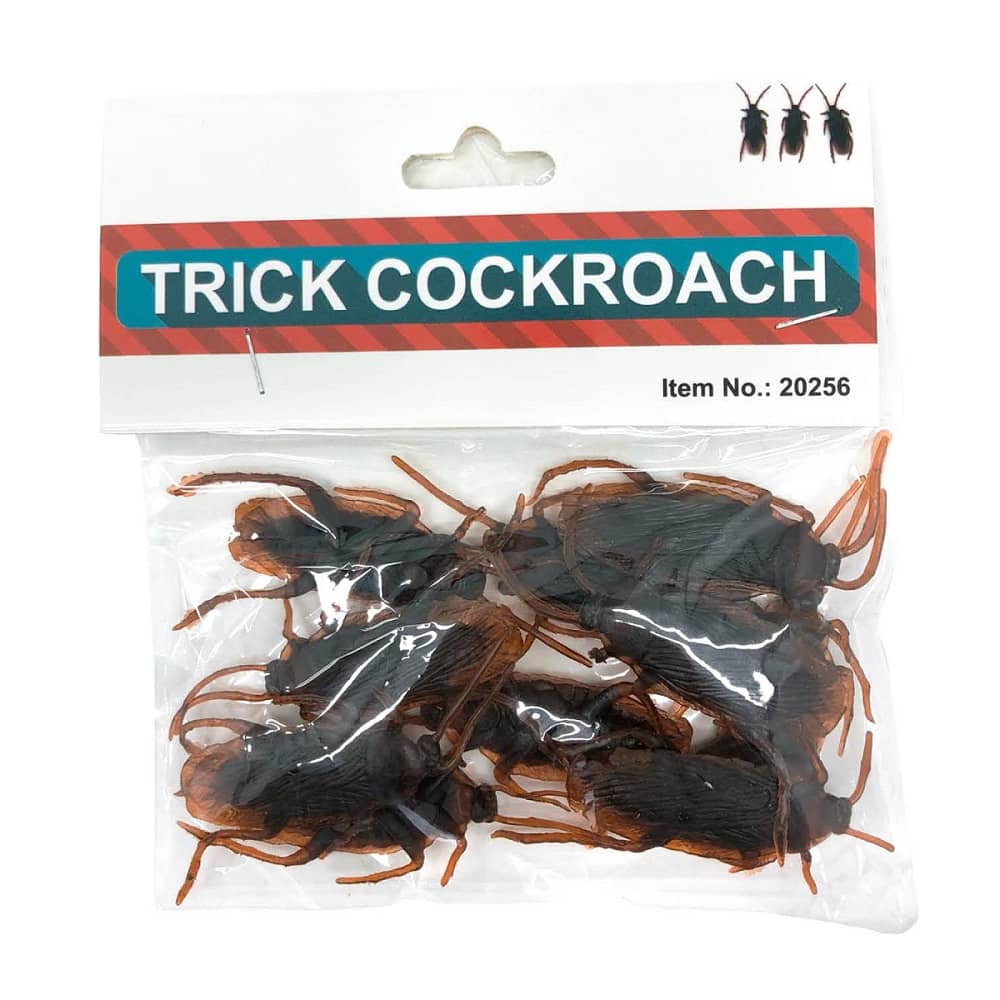 10 Fake Plastic Cockroaches 6.5CM Halloween Decorations - NextParty