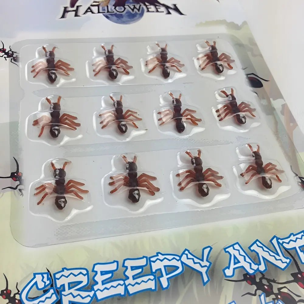 12 Fake Plastic Ants 15mm Halloween Decorations - NextParty