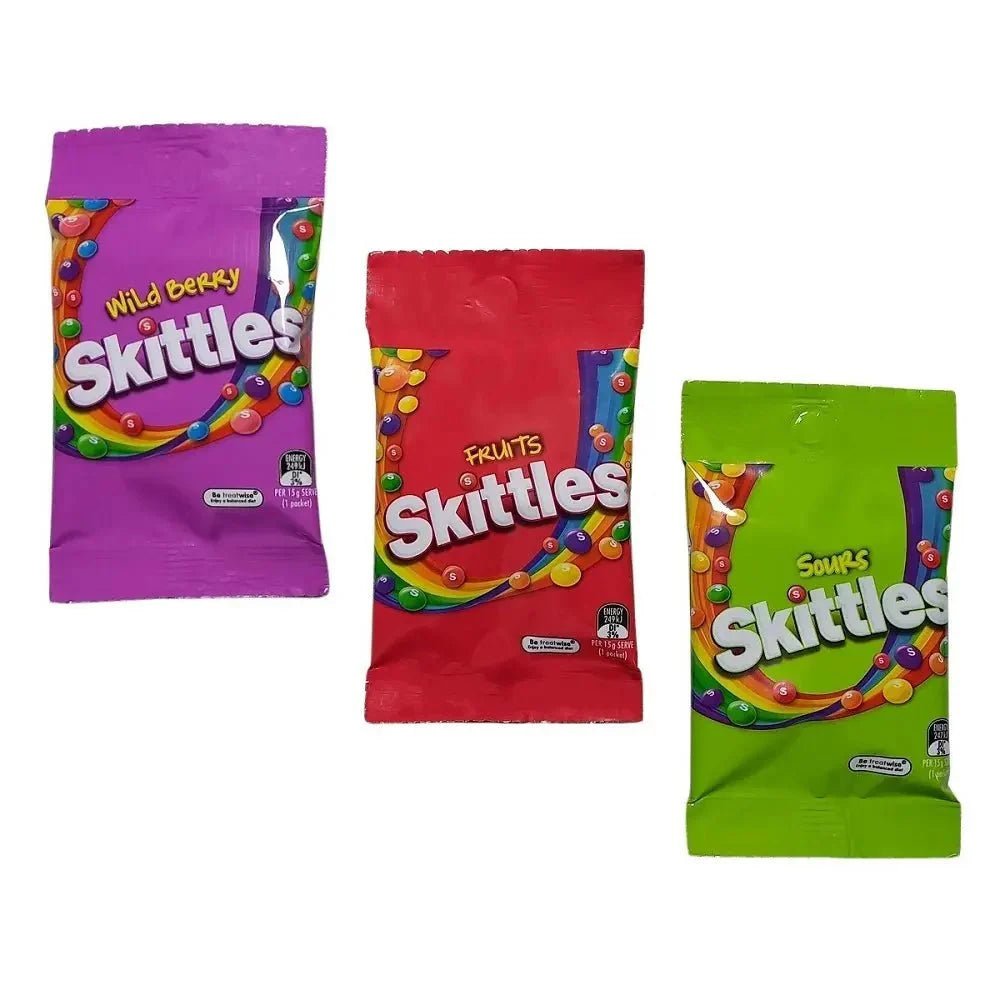 3 Skittles Mini Packs (15g each) Lollies Candy - NextParty