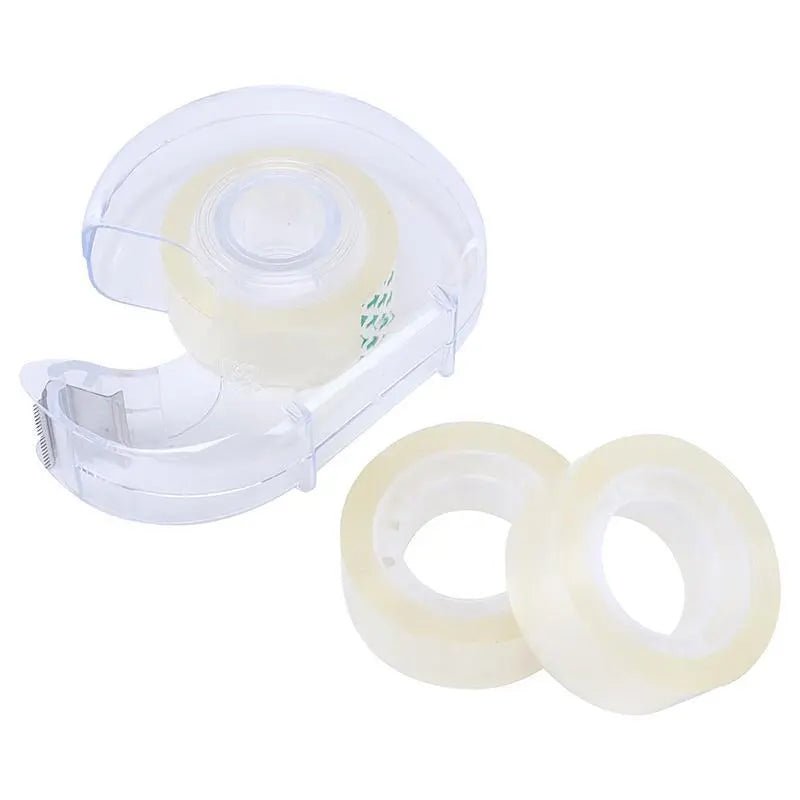 3 Small Clear Sticky Tapes With 1 Dispenser - NextParty