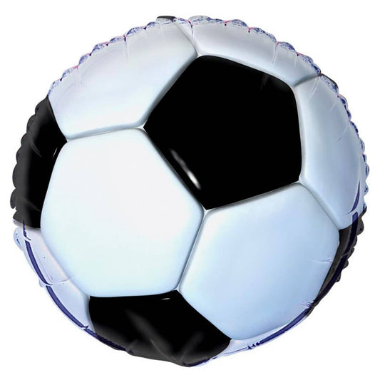 3D Soccer Ball Foil Balloon 45cm (18") - NextParty