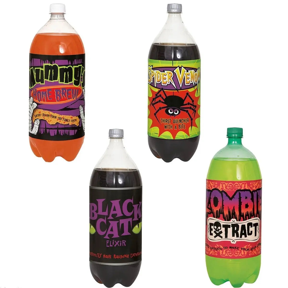 Halloween Soft Drink Bottle Labels 4pk