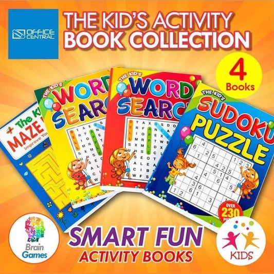 Activity Books 4pk Sudoku Puzzles Word Search Maze - NextParty