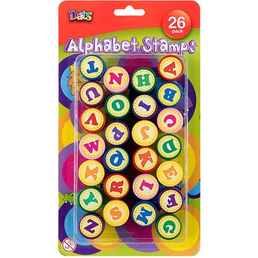 Alphabet Stamps 26pk Toys Art Craft Party Favours - NextParty