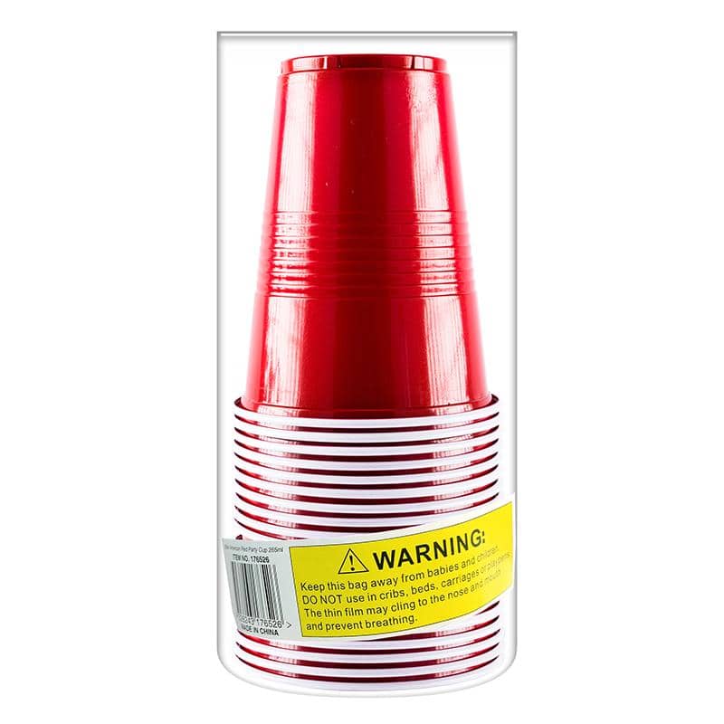 American Style Red Plastic Party Cups 265ml 20pk - NextParty