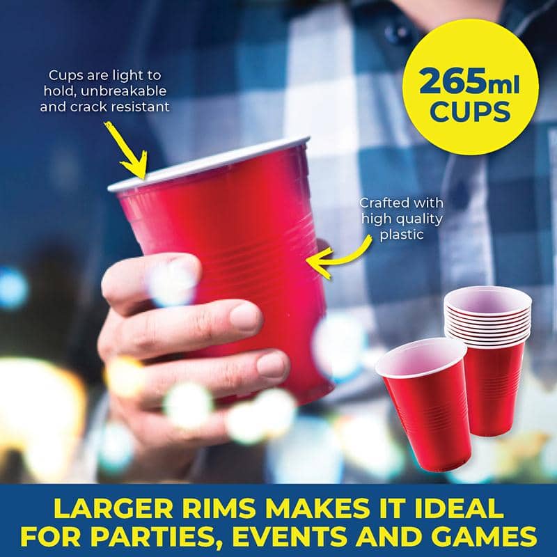 American Style Red Plastic Party Cups 265ml 20pk - NextParty