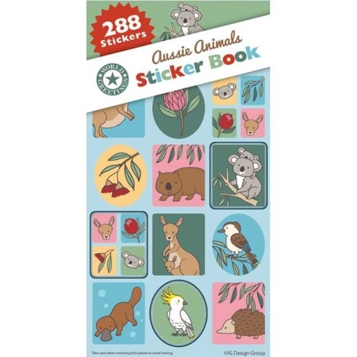 Australia Animals Sticker Book 288pk (12 Sheets) Party Favours - NextParty