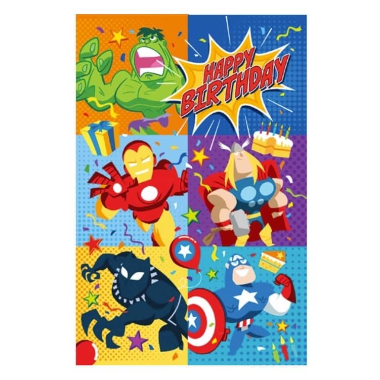 Avengers Birthday Card 11.5cm x 18cm With Blue Envelope - NextParty