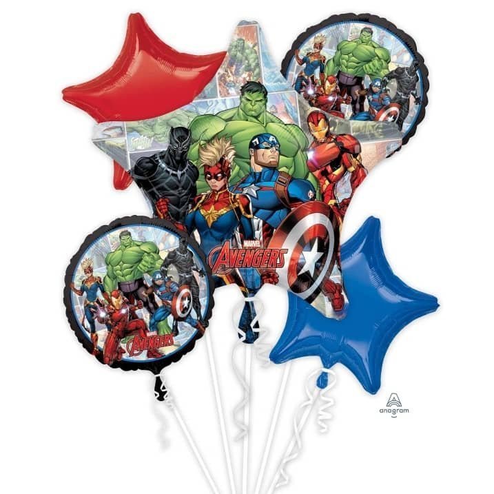 Avengers Foil Balloon Bouquet 5pk - NextParty