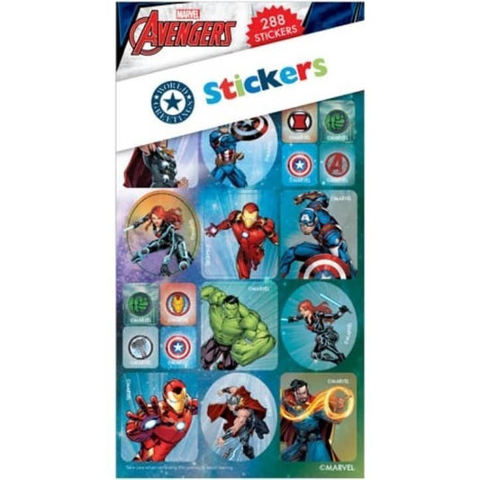 Avengers Sticker Book 288pk (12 Sheets) Party Favours - NextParty