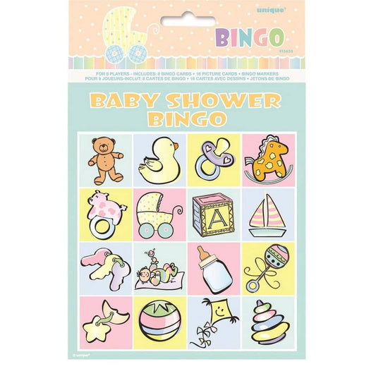 Baby Carriage Bingo Cards Kit For 8 Party Game - NextParty