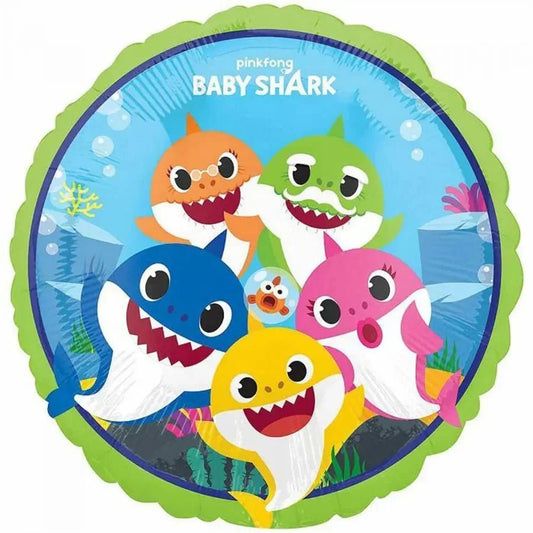 Baby Shark Foil Balloon 43cm (17") Round - NextParty