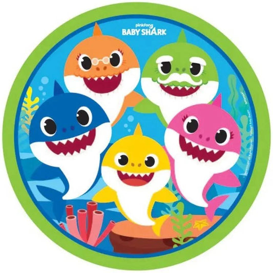 Baby Shark Large Paper Plates 23cm (9") 8pk - NextParty