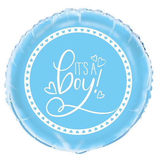 Baby Shower "It's A Boy" Boys Blue Foil Balloon 45cm (18") - NextParty