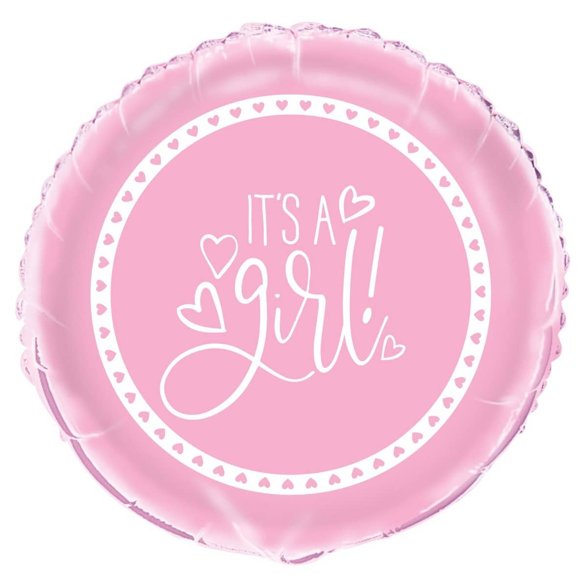 Baby Shower It's A Girl Foil Balloon 45CM (18") Pink - NextParty