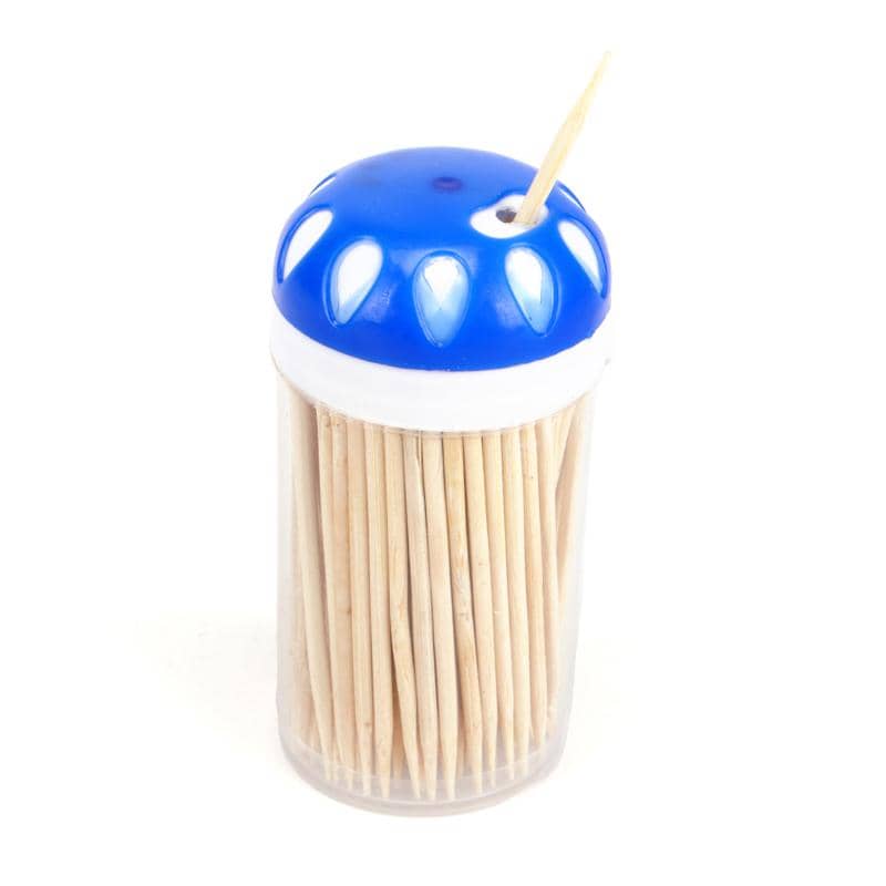 Bamboo Toothpicks In Dispenser 600pk (4 Tubes Of 150 Pieces) - NextParty