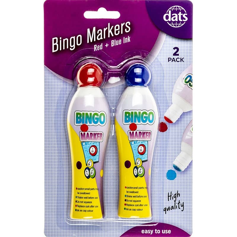 Bingo Markers 2pk Red And Blue Ink - NextParty