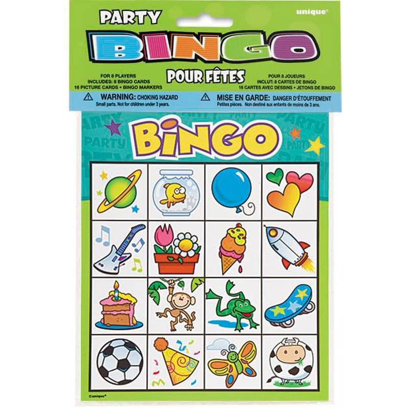 Bingo Party Game For 8 Players Cards Kit - NextParty