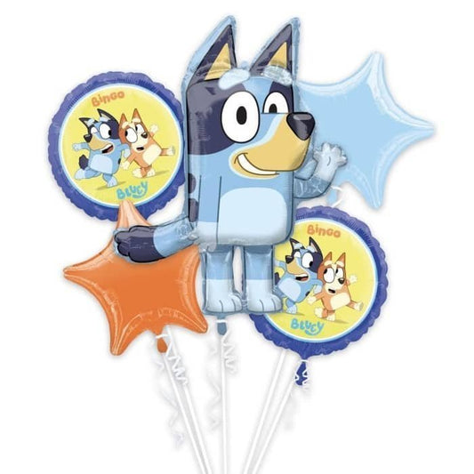 Bluey Foil Balloon Bouquet 5pk - NextParty