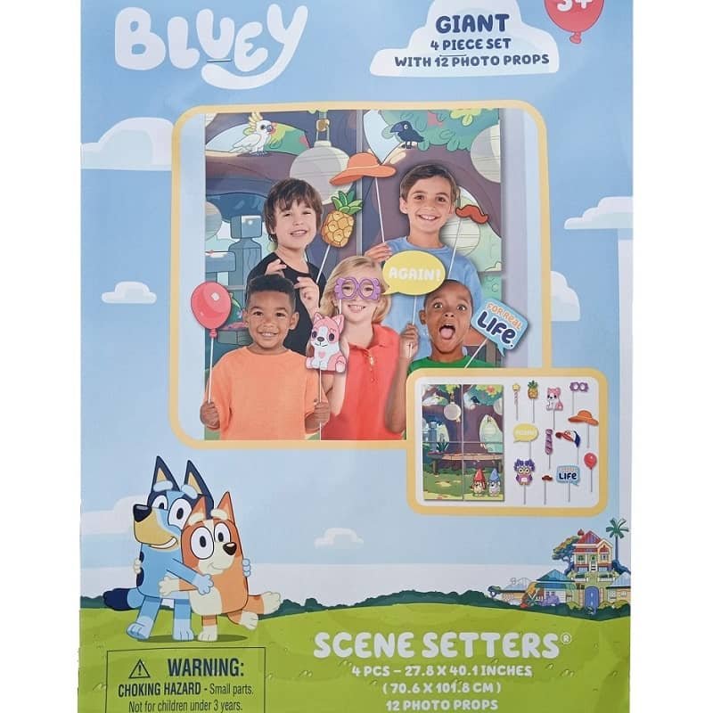 Bluey Scene Setter With 12 Photo Props - NextParty