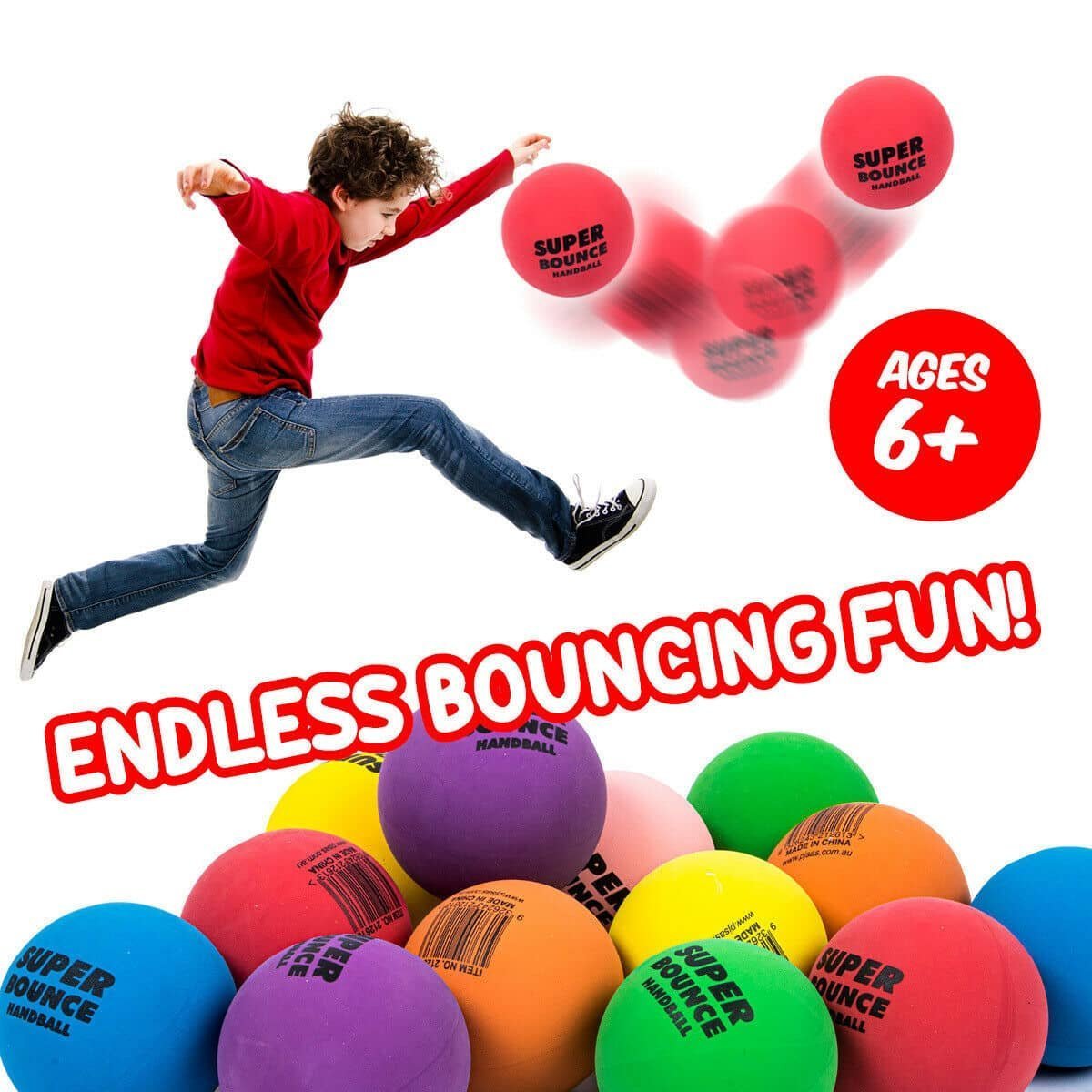 Bounce Hand Balls 6cm 6pk Party Favours - NextParty