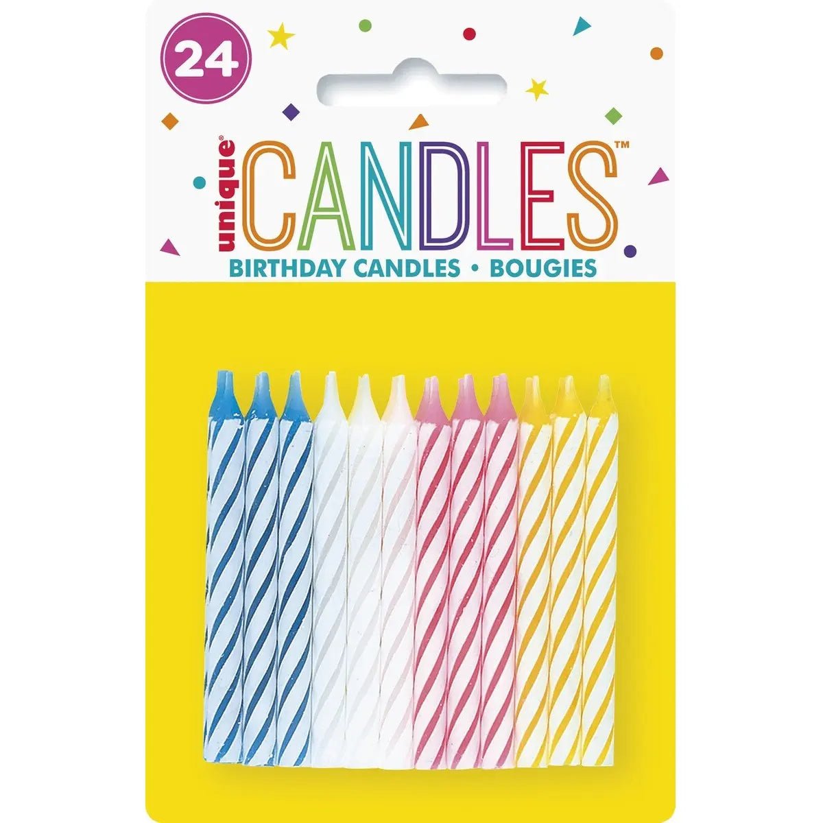 Candy Spiral Birthday Candles 24pk Multi - colour - NextParty