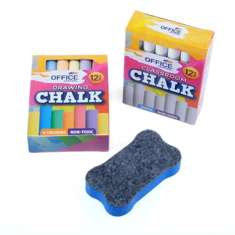 Chalk Set with Duster (24 Chalks & 1 Duster) - NextParty