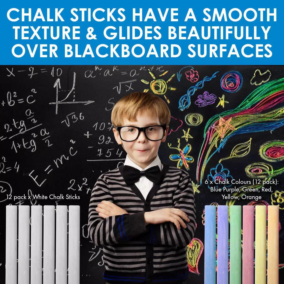 Chalk Set with Duster (24 Chalks & 1 Duster) - NextParty