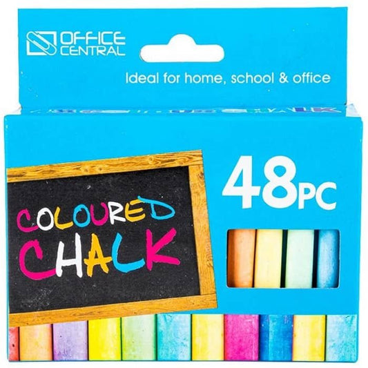 Chalk Sticks 48pk 6 Assorted Colours - NextParty