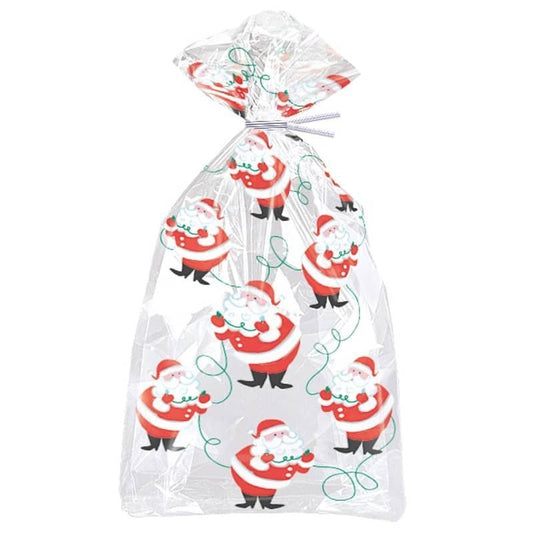 Christmas Santa Cello Bags 20pk - NextParty