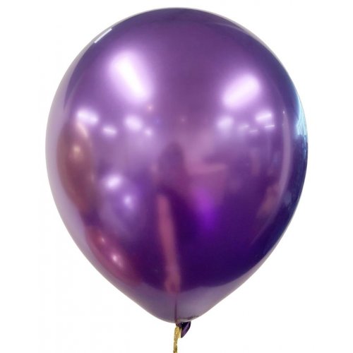 Chrome Purple Latex Balloons 30cm (12") 10pk - NextParty