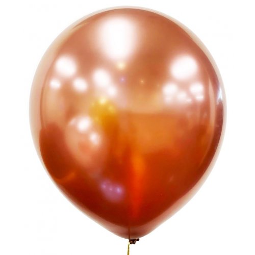 Chrome Rose Gold Latex Balloons 30cm (12") 10pk - NextParty