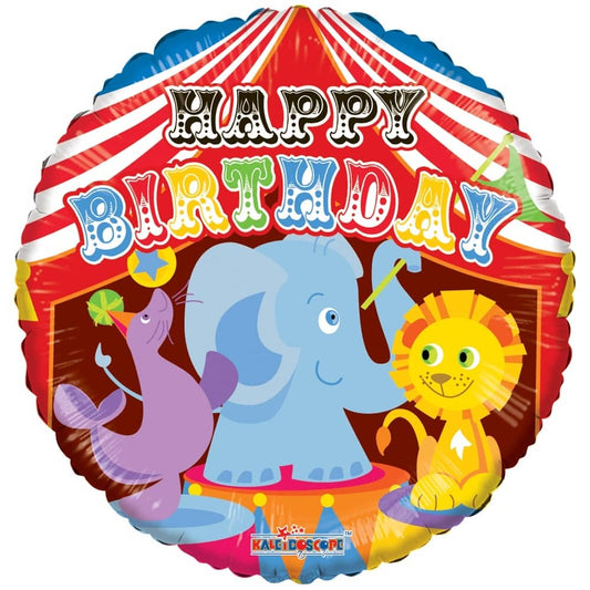 Circus Happy Birthday Foil Balloon 45cm (18") Round 281945218P - NextParty