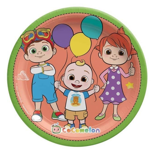 CoComelon Small Paper Plates 17CM (7") 8pk - NextParty