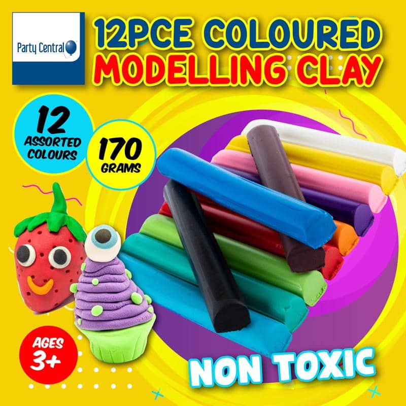 Coloured Modelling Clay 12pk Toys Art Craft - NextParty