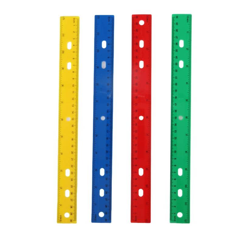 Colourful Rulers 30cm (12") 4pk Stationery - NextParty