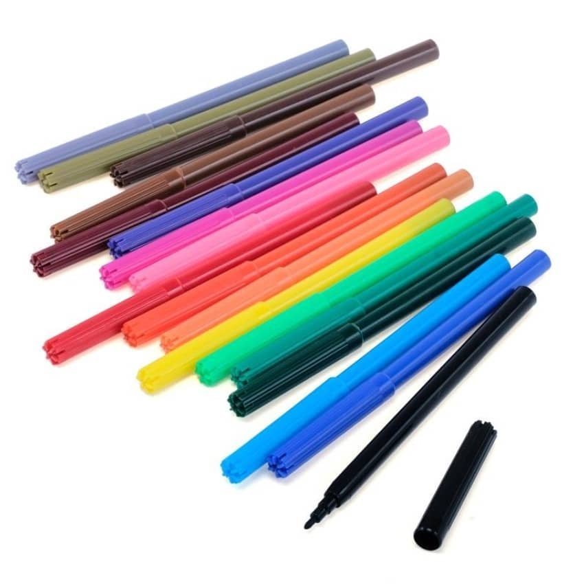 Colouring Pens Colour Markers 18pk Fine Tips - NextParty