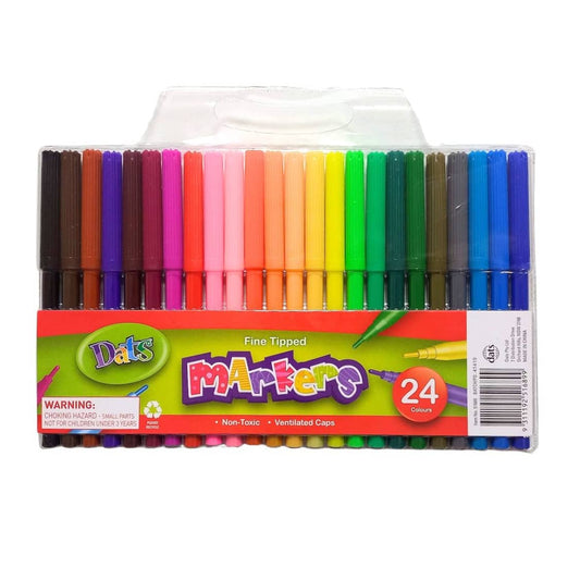 Colouring Pens Colour Markers 24pk Fine Tip - NextParty