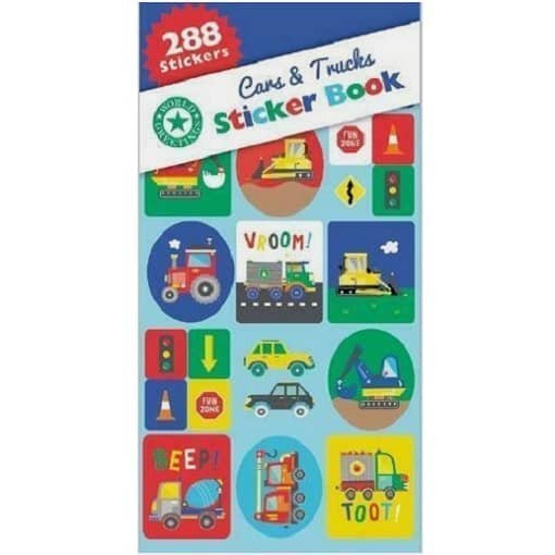 Construction Cars Trucks Sticker Book 288pk (12 Sheets) - NextParty