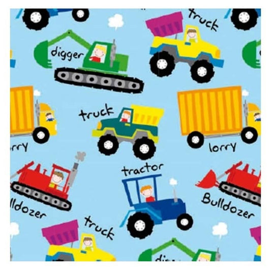 Construction Gift Wrap 1 Sheet Folded - NextParty