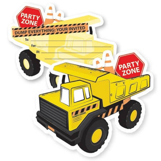 Construction Party Invitations 8pk - NextParty