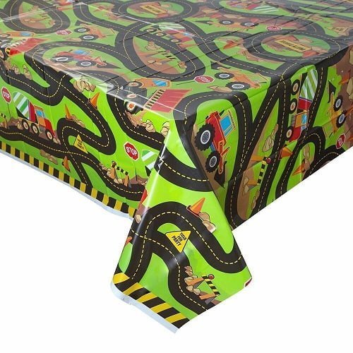 Construction Plastic Table Cover Tablecloth 137cm x 213cm - NextParty