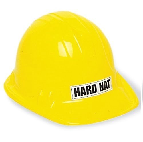 Construction Yellow Plastic Party Hat - NextParty