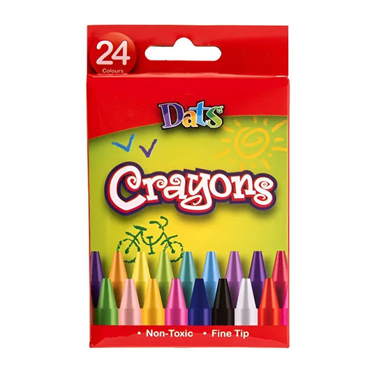 Crayons 9cm 24pk Assorted Colours - NextParty