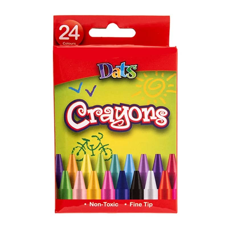 Crayons 9cm 24pk Assorted Colours - NextParty