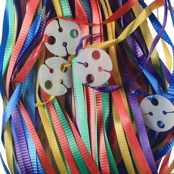 Curling Ribbons With Balloon Clips 12pk Multi - colour - NextParty