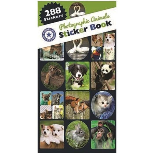 Cute Animals Photo Sticker Book 288pk (12 Sheets) Party Favours - NextParty