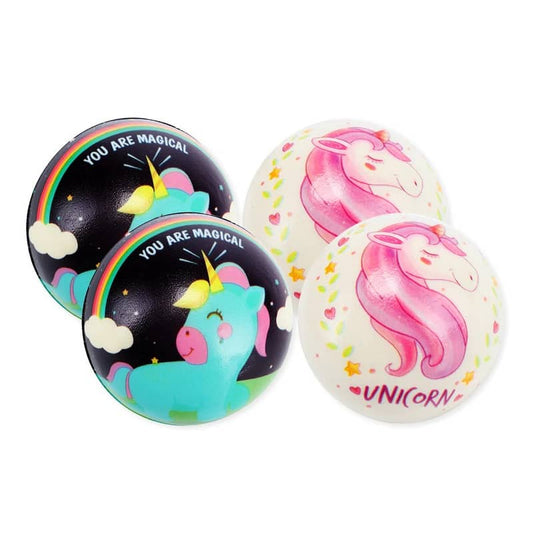 Cute Unicorn Stress Relief Balls 7.6CM 4pk - NextParty