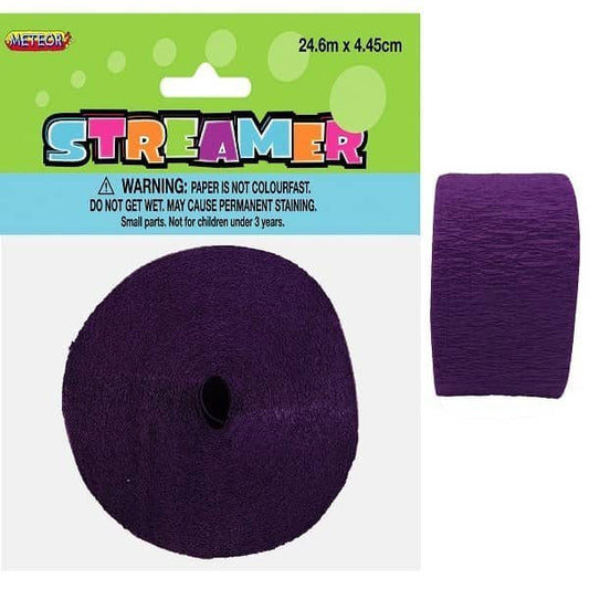 Deep Purple Crepe Streamer 24M Party Decorations - NextParty